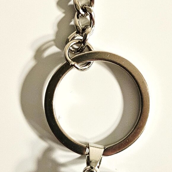 Gothic Voodoo Doll Keychain Cute Red Heart Charm Silver Metal Horror Gift - Picture 4 of 4